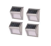 Outdoor Solar Light Control Wall Lamp, Stainless Steel +PC Material Wall Sconces, Simple Garden Fence Wall Hanging Lights for Stair Steps, Handrail, Garden