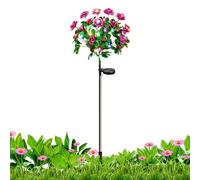 Outdoor Solar Light, Decorative LED Bouquet Lighting, Solar Stake Lights for Yard, for Pathway Walkway Patio Yard Backyard Porch Farm Balcony