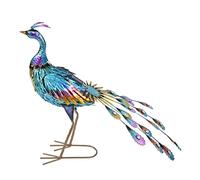 Outdoor Solar Light Vivid Peacock Sculpture Light Garden Decoration Light for Courtyard Lawn (Big peacock with solar light)