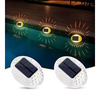 Outdoor Solar Lights, 2 Pack Solar Security Light with 360° Wide Angle and IP65 Waterproof, Ellipse Night LED Wall Light for Balcony, Porch, Garage, Staircase, Pool, Back Yard, Patios, Fence, Gutter