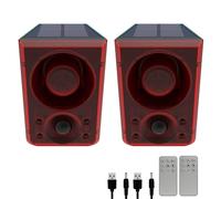 Outdoor Solar Motion Sensor Alarm - Motion Detector with Barking Dog Alarm, 3 Working Modes, Support ± Volume Recording for Home Security