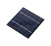 Outdoor Solar Panel 3W 5V Portable Fast Charger, Polycrystalline Silicon, 100x100mm, for Solar Lights, Water Pumps & Small Systems, Black