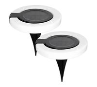 Outdoor Solar Pathway Lights 2 Pcs, Dusk To Led Ground Lighting, 5.9 X 5.51 In, Waterproof Lights, Landscape Lighting For Balcony, Garden, Yard, Aa/300 Mah Battery