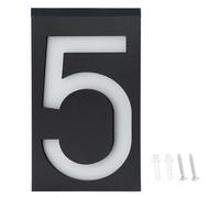 Outdoor Solar Power LED Number Sign Light House
