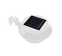 Outdoor Solar Powered 3 LED White/Warm White Light Wall Lamp for Fence Gutter Garden Yard Roof