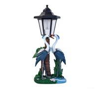 Outdoor Solar Powered Bird Figurine 33cm for two-tone Stone Finish