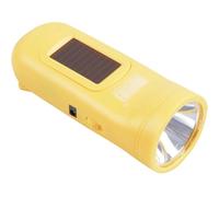 Outdoor Solar Rechargeable Flashlight, Home USB Powered Emergency Hand Crank Flashlight, ABS Plastic, for Earthquake, Fire(Yellow Color,5pcs)