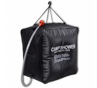 Outdoor 40L Solar Shower Bag - Portable Heated Water for Camping, Hiking & Travel (Black PVC, 10 Gal) - 141123