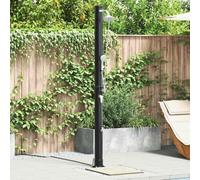 Outdoor Solar Shower, Black, 217 cm, Made of PVC and Aluminium with Solar Panel, Adjustable Shower Head for Garden Pool, Swimming Pool, Hot Tub and Patio, UV-Resistant, Easy Assembly
