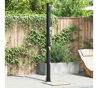 Outdoor Solar Shower Black 217cm PVC & Aluminium Cylindrical Modern Poolside Spa