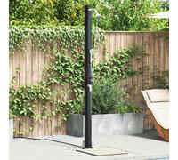 Outdoor Solar Shower Black 217cm PVC Aluminium Poolside Rinse UV Adjustable Head