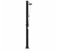Outdoor Solar Shower Black 217cm PVC & Aluminium Cylindrical Modern Poolside Spa