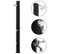 vidaXL Outdoor Solar Shower With Shower Head And Faucet 35 L Black, Black