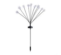 Outdoor Solar Snowflake Lights 4 Pack with 40 LEDs, Motion Swinging Effect, IP65 Waterproof, Auto On at Dusk Off at Dawn, Lighting for Courtyard and Garden Decoration