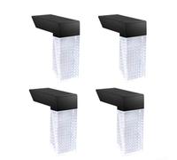 Outdoor Solar Step Lights 4 Pack Waterproof IP65 Two Color Modes Warm or White Light Energy Saving Solar Powered No Wiring For Garden Pathways Courtyard Stairs Easy Installation(White light)