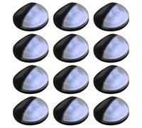 Outdoor Solar Wall Lamps Garden Lighting Patio Solar Light LED Round vidaXL
