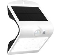 Outdoor Solar Wall Light Motion Sensor PIR & Photocell Security Fitting - White