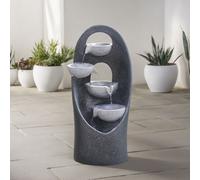 Outdoor Solar Water Feature LED Fountain Waterfall Pump Statue