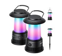 Outdoor Speakers Waterproof IPX7, 2-Pack Patio Lanterns with LED Lights, 30W Stereo Sound, Solar-Assisted Charging, 100-Speaker Wireless Multi-Sync, Bluetooth 5.4, Home Decor for Pool, Yard & Garden