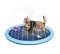Outdoor Splash Pad, Large Round Sprinkler and Splash Play Mat, Thickened Non-Slip Water Sprinkler Pad, Outdoor Water Toy for Kids Dogs Cats Pets, Fun Games for Summer Beach Garden Pooling