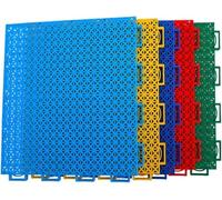 outdoor sport court tiles, 9.84inch Square Sport Court Tiles,Modular Interlocking Floor Tiles, Indoor And Outdoor Colorful DIY Splicing Sports(Blue,16PCS)