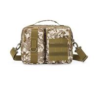 Outdoor Sports Hunting Molle Tactical Handbags Shoulder Camping Hiking Travel Climbing Fishing Crossbody Bags for Man(Desert digital)