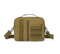 Outdoor Sports Hunting Molle Tactical Handbags Shoulder Camping Hiking Travel Climbing Fishing Crossbody Bags for Man(Khaki)
