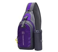 Outdoor Sports Kettle Chest Bag Men And Women Sports Multifunctional Riding Single Shoulder Bag Backpack Bag over The Shoulder Bags for Women (Purple, One Size)