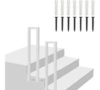 Outdoor Square TubeWrought Iron Handrail for Steps1StepRailing with Installation Kit Transition Handrail for Exterior s