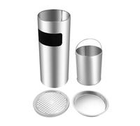 Outdoor Stainless Steel Ashtray & Dustbin Stand