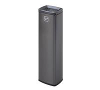 Outdoor Stainless Steel Ashtray with Trash CanLarge Capacity Removable Easy Clean Free Standing Cigarette Butt CollectorDark Gray Smoking Shelter