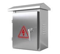 Outdoor Stainless Steel Electrical Boxes - Junction Box, Wall-Mounted Universal Project Box with Mounting Plate, Power Distribution Cabinet(25 * 30cm/9.8 * 11.8in)