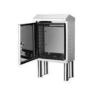 Outdoor Stainless Steel Electrical Enclosure, Floor-mounted Electronic Equipment Cabinet with Insulated Mounting Plate, Rainproof and Dustproof(19.6x15.7x7in/50x40x18cm)