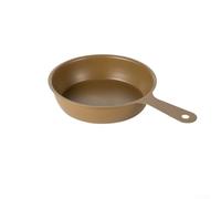 Outdoor Stainless Steel Frying Pan, 304 Non-Stick Compact Skillet With Efficient Heat Distribution For Camping Hiking Picnic Cooking(Khaki)