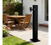 Outdoor Stainless Steel Garden Water Column Faucet Free-Standing Vertical Hydrant Spigot Antifreeze Frost-Resistant Tap for Courtyard 60cm/23.6in Height (Style 5)