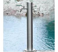 Outdoor Stainless Steel Garden Water Column with Faucet Anti-Freeze Floor Mounted(with Style 3 Faucet,20.5x86CM)