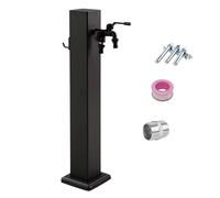 Outdoor Stainless Steel Garden Water Column with Faucet Vertical Freestanding Hose Holder Decorative Fountain Water Dispenser Fire Hydrant (80x8cm 31.5x3.1)