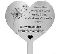 Outdoor Stainless Steel Heart-Shaped Grave Marker Providing Elegant and Lasting Memorial to Honored For Loved Ones (C)