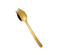 Outdoor Stainless Steel Spoon Spork Practical Cutlery Flatware Gold