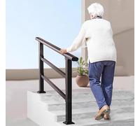 Outdoor Stair Railing Black Galzedfor Concrete Wood & Target Structures (43in/110cm) Safety Solution for Steps & Decks