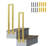 Outdoor Stair Railing for Side Walls, 65cm (2.1ft) Wrought Iron Safety Guardrail in White/Black/Gold for Concrete Steps - & Stylish il Solution
