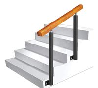 Outdoor Stair Railing - il for 1-3 Steps, Side Mount Wrought Iron ils for Porch, Garden, Decking - 95cm/3.1ft Height, 100cm/40inch Length