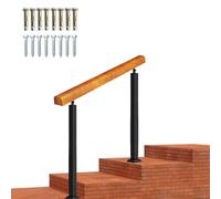 Outdoor Stair Railing Kit - Wooden Handrails for 1-3 Steps Front Porch & Garden Transitional Decking Rail 85cm/90cm Height Durable & Stylish Handrail Solutions