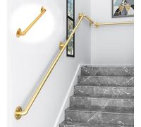 Outdoor Stair Wall-Mounted Grab Bars for Indoor & Outdoor Steps 25cm Gold Railing for Stairs Porch Bathroom Safety & Support