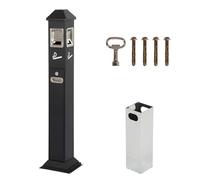 Outdoor Standing Ashtray - Large Windproof Cigarette Butt Container, Commercial Floor Stand, Suitable for Patios and Hotels