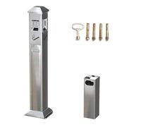 Outdoor Standing Ashtray - Large Windproof Cigarette Butt Container, Commercial Floor Stand, Suitable for Patios and Hotels