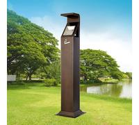 Outdoor Standing Metal Ashtray - 46-Inch Height for Cigar and Cigarette Disposal, Perfect for Home and Patio