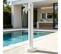 Outdoor Standing Water Dispenser Column with Tap and Hose Connector, Vertical Hydrant for Garden Faucet, Metal Spigot for Water Fountain Use