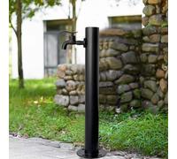 Outdoor Standing Water Tap Freestanding Hydration Source with Mounting Accessories Cylindrical Stainless Steel Floor Mount Water Tap for Irrigation/Washing(Height: 60cm/23.6in)