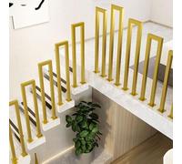 Outdoor Step il - Non-Slip Wrought Iron Railing for Indoor/Outdoor Use, 35cm Loft Support Guardrail, Safe Railing in Black h